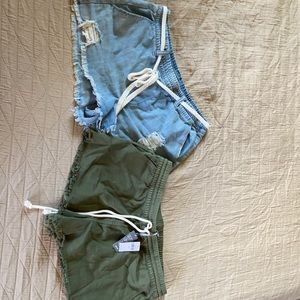 Aerie pull on tie waist shorts bundle!